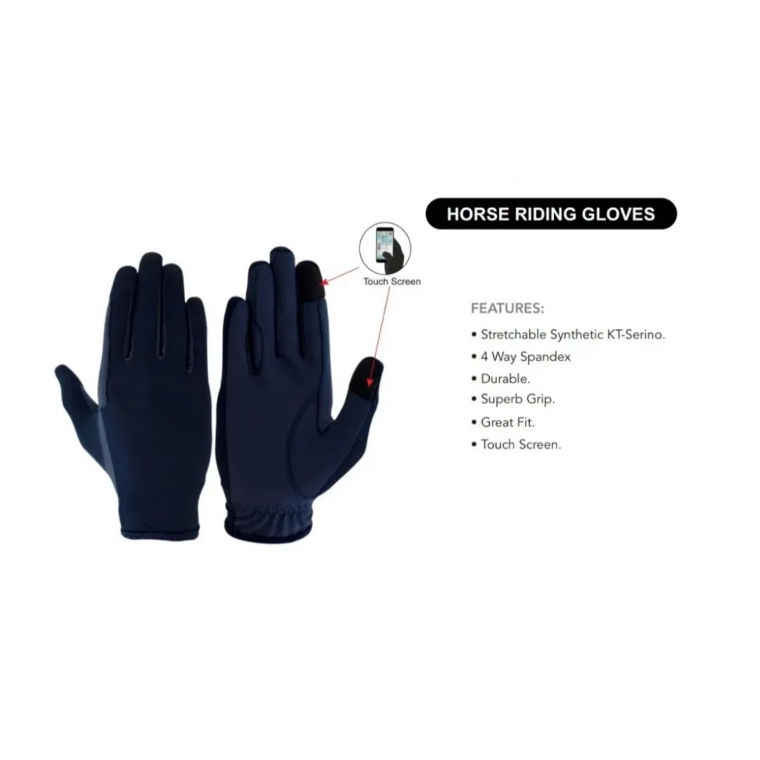 قفازات ركوب لون اسود